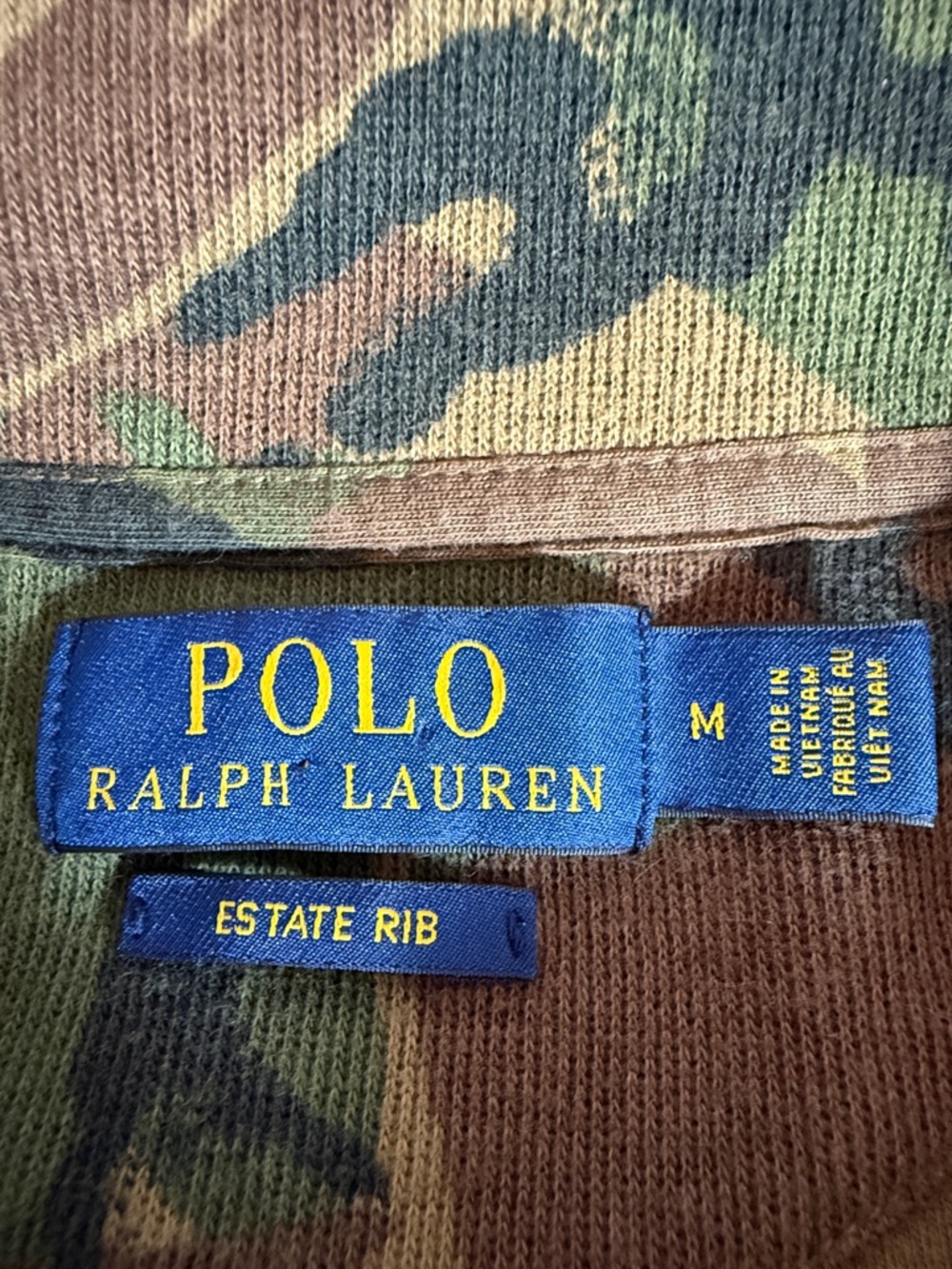 Polo Ralph Lauren Camo Quarter-Zip Pullover Jacket - Green & Brown - Picture 2 of 7